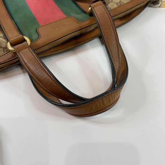 For love2calcar Gucci Brown GG Canvas 2-ways Bag sku# 85768 (gently used) - Picture 12 of 15